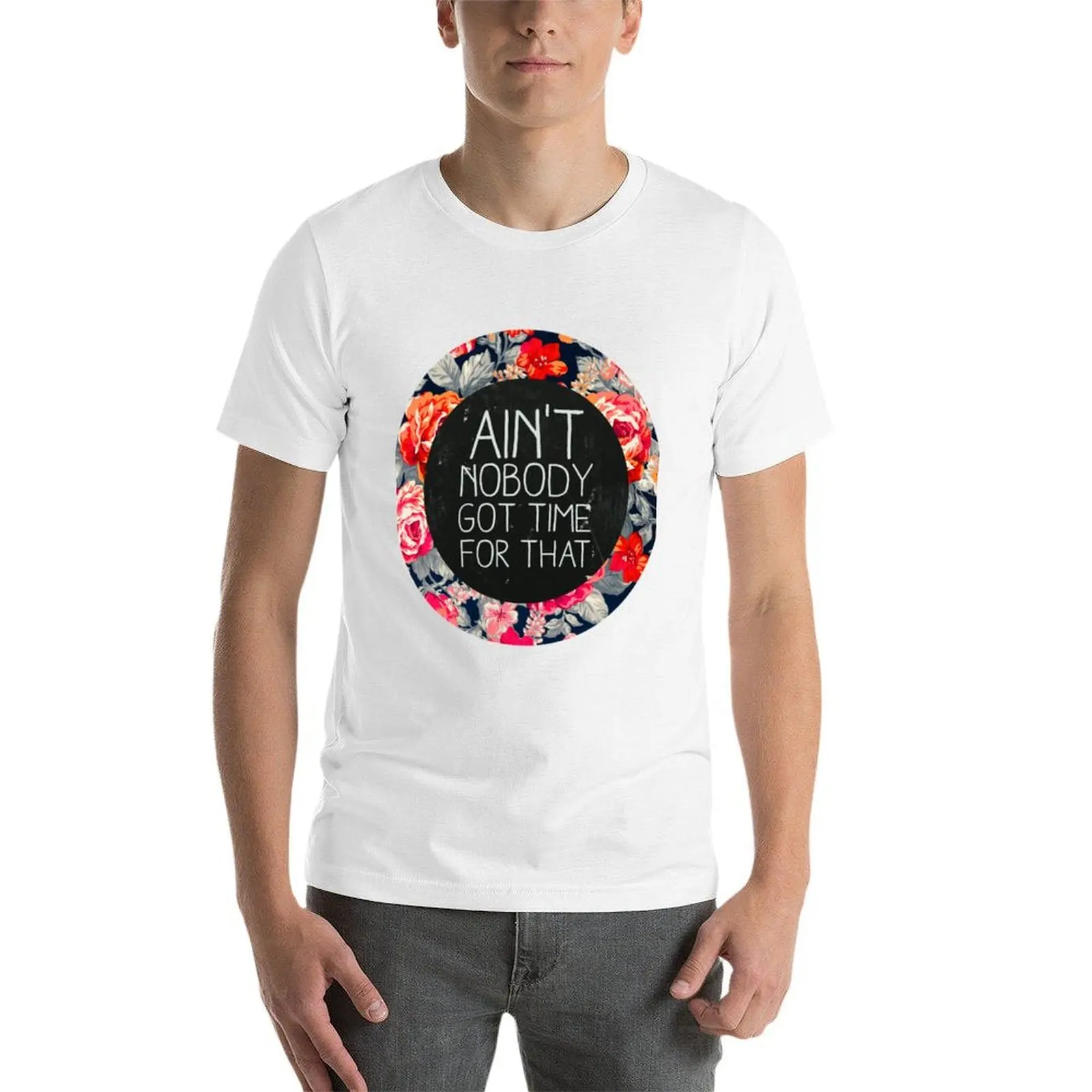 لا أحد حصلت على وقت لهذا تي شيرت رجل تي شيرت الصيف تي شيرت رجل القطن تي شيرت