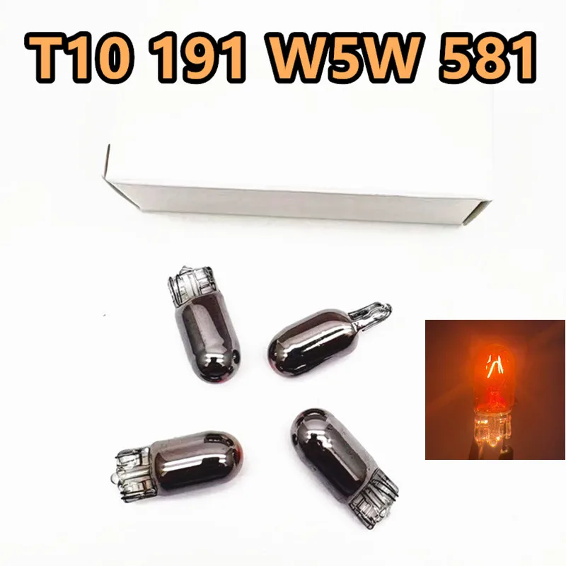 

4Pc W5W T10 12V5W Car Instrument lights Singal Light 194 501 Chrome Plated Invisible Lamp License plate lamp clearance lamp