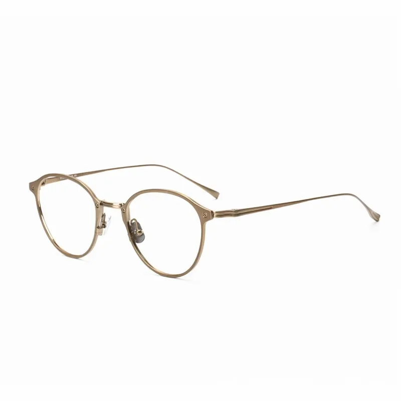 

pure titanium myopia reading glasses frame, Japanese retro ultra-light glasses frame, small face-shaped men's and women's