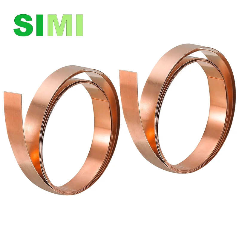 2 Meters Thickness 0.15/0.2/0.3/0.4mm Width 7/10mm Pure Copper Strip for Contractors & Battery Welding Welder DIY Projects