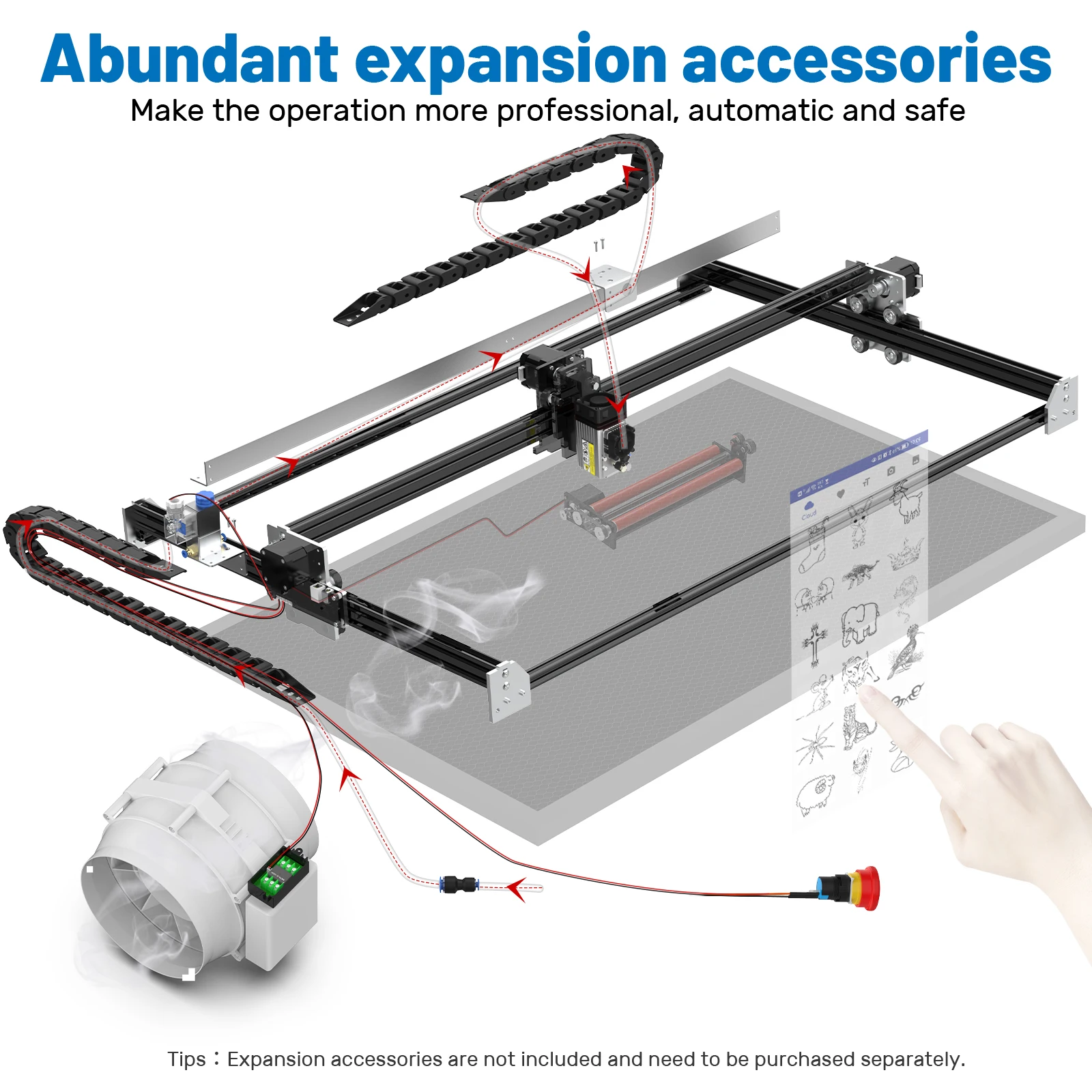NEJE 3 Max A40640/F30130/N40630 CNC Laser Pengukir Pemotong Kayu Pemotong Pemotong Printer Mark Mesin Lightburn GRBL Bluetooth