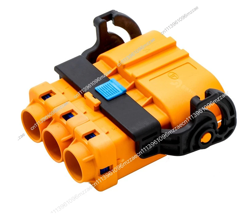 High Voltage Connector 8mm Three-core Straight Plug Head Seat Curved Plug Electric Male and Female Electronic Straight Pin