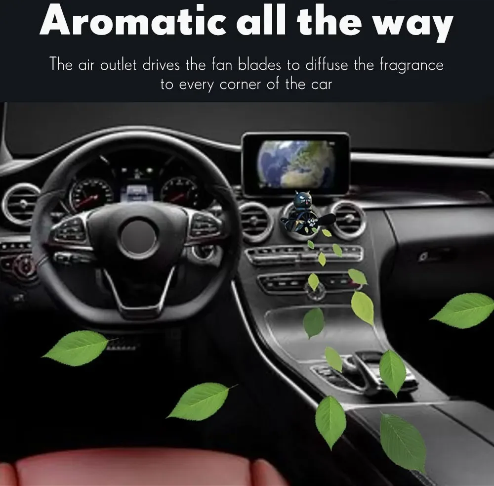 Car Decoration Incense Dispenser Pilot Rotating Propeller Air Outlet Car Ornaments Cartoon Cute Accessories image 4