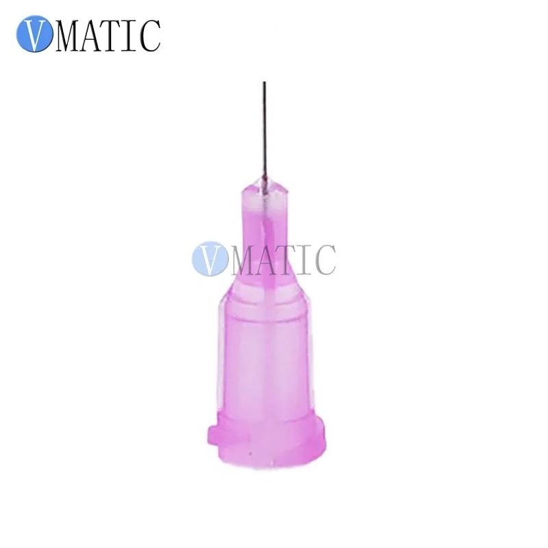 

High Quality Non-Sterilized Lavender 100Pcs 30G 1/4'' Inch Stainless Steel Dispensing Screw Syringe Needle Tips