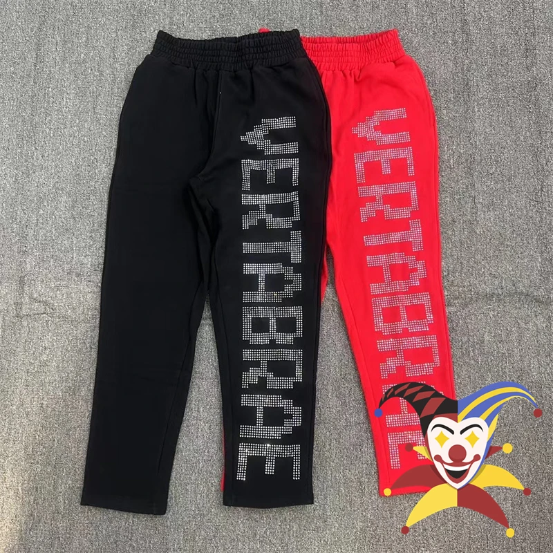 Diamond Vertabrae Black Red Sweatpants Men Women Best Quality Pants Jogger Sweat Pants Terry Trousers