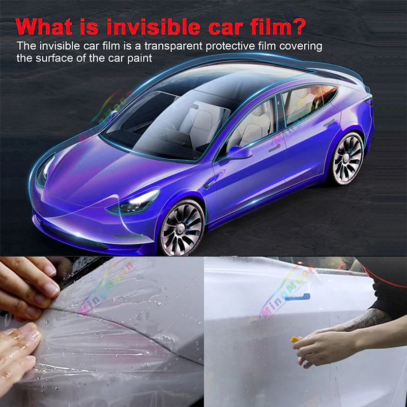 Pre-cut PPF Car Headlight Protective Film TPU For Tesla Model 3 Y X S 2020-2024 Rearview Mirror Transparent Scratch Resistant