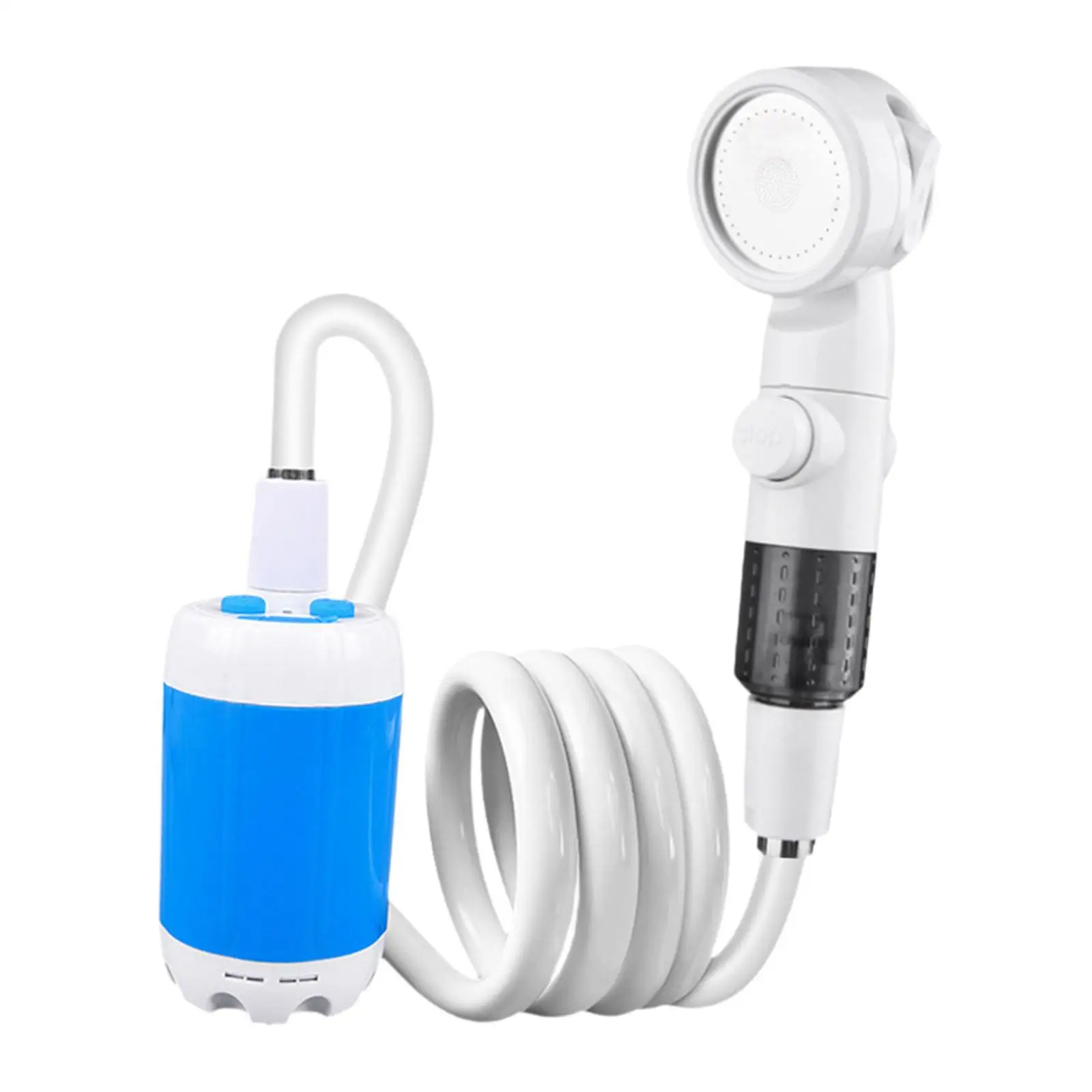 

Portable Shower Compact Convenient Multipurpose Accessory White for Outdoor Pet Cleaning Plants Watering Travel Car Washing
