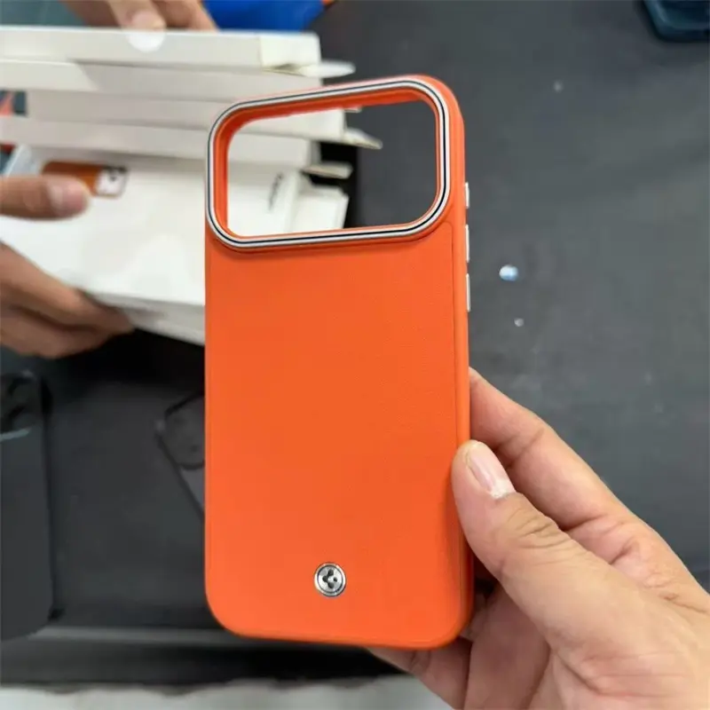 غطاء ناعم من الجلد/ألياف الكربون Spigen Enzo MagFit لآيفون إير 14 15 16 17 برو ماكس غطاء مغناطيسي مقاوم للصدمات لماجسيف - 2
