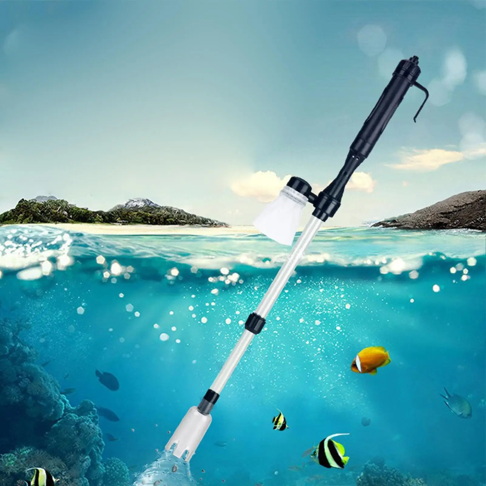 220V Leistungsstarker elektrischer Aquarium-Siphon, Sandreiniger, Vakuum-Kiesreiniger, Wasserwechsler für Fischbecken – Detail 8