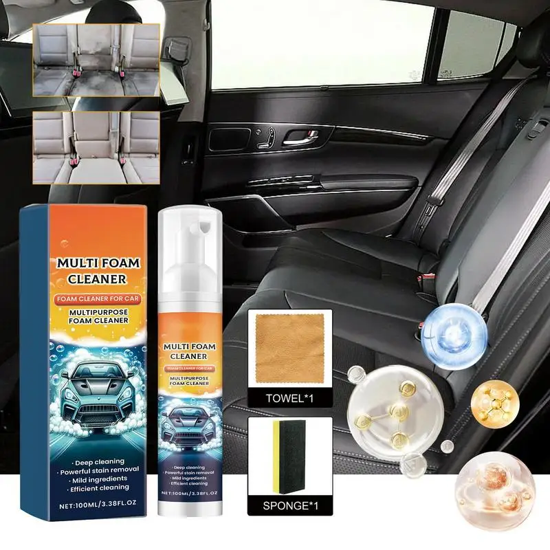 

Foam Cleaner For Car Efficient Cleaning Foam Cleaner Stain Removal Multipurpose Deep Cleaning Foam For Multiple Car Interior