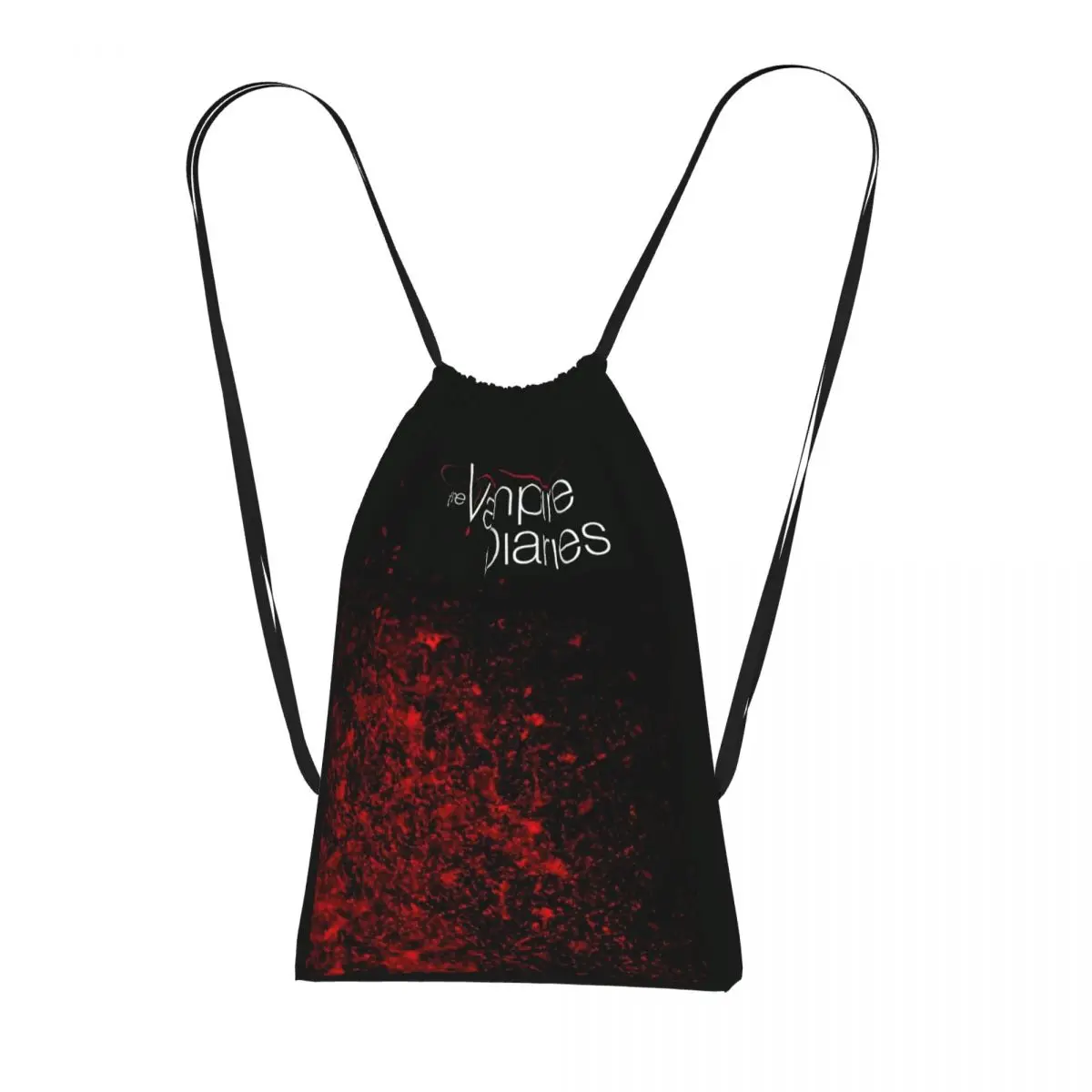 The Vampire Diaries Damon Salvatore Drawstring Backpack hiking cycling Bag Lightweight Foldable Storage Drawstring Bag Men Women