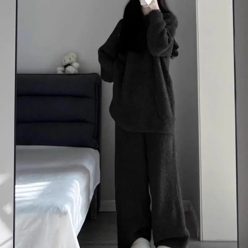 

Hot Selling Women's Sleepwear With Thickened and Plush Fabric Pajamas Cotton Pajama Set Homewear High Aesthetic Value Lazy Style