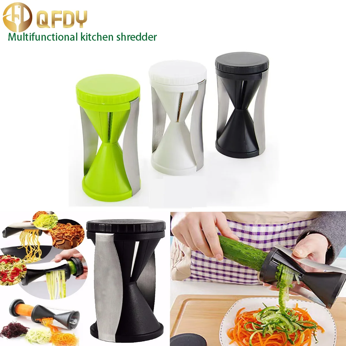 

Kitchen multi-functional vegetable cutter Creative spiral funnel cutter Rotary vegetable cutter grater kitchen tools