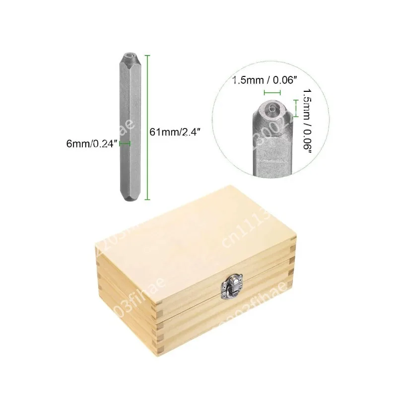 36Pc wooden box capital alphanumeric steel stamp 1.52, 3mm DIY chiseling tool,flower chisel,leather gold and silver printing set