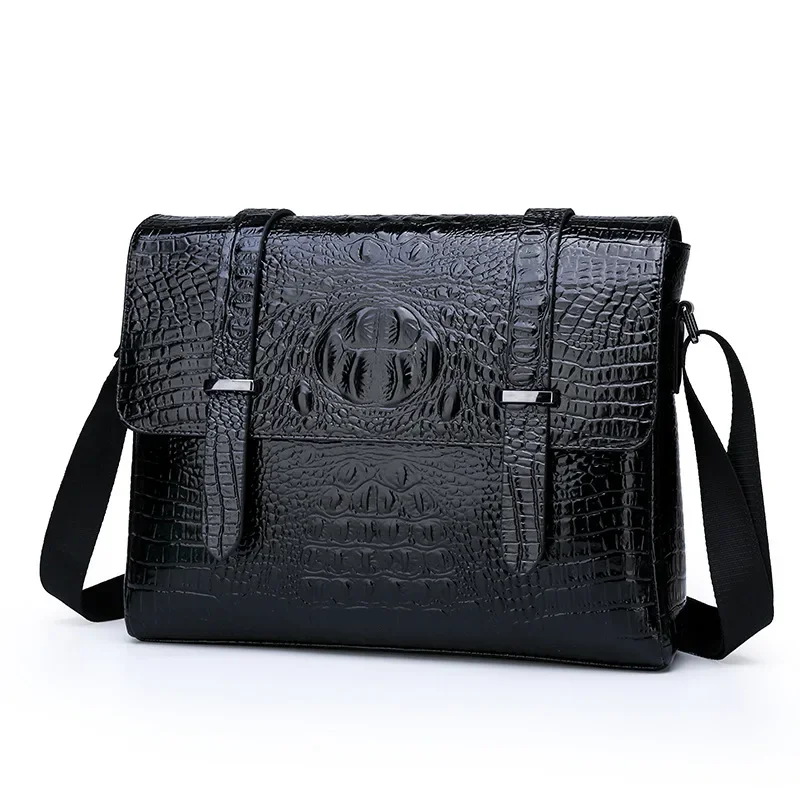 2023 New Alligator Men Crossbody Bag Casual Business Leather Men's Messenger Vintage Shoulder Handbags Bags