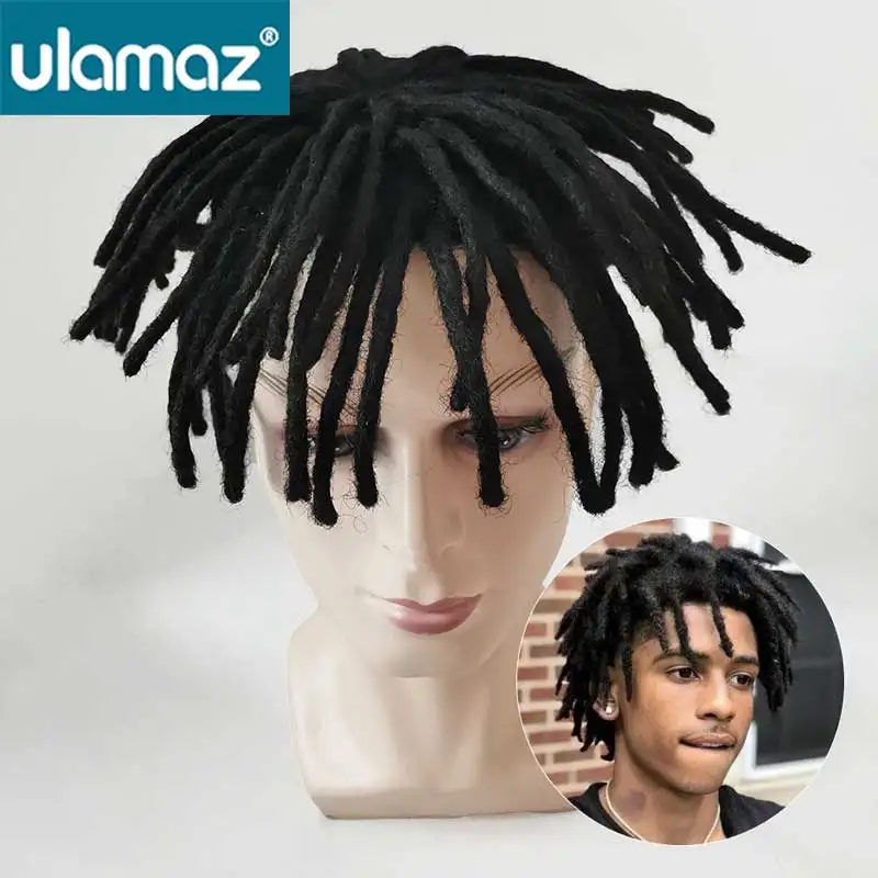 

Dreadlock Wig Masculine Human Hair System Units Mono Toupee Man Wig Capillary Male Hair Prosthesis Afro Curly Wig For Men