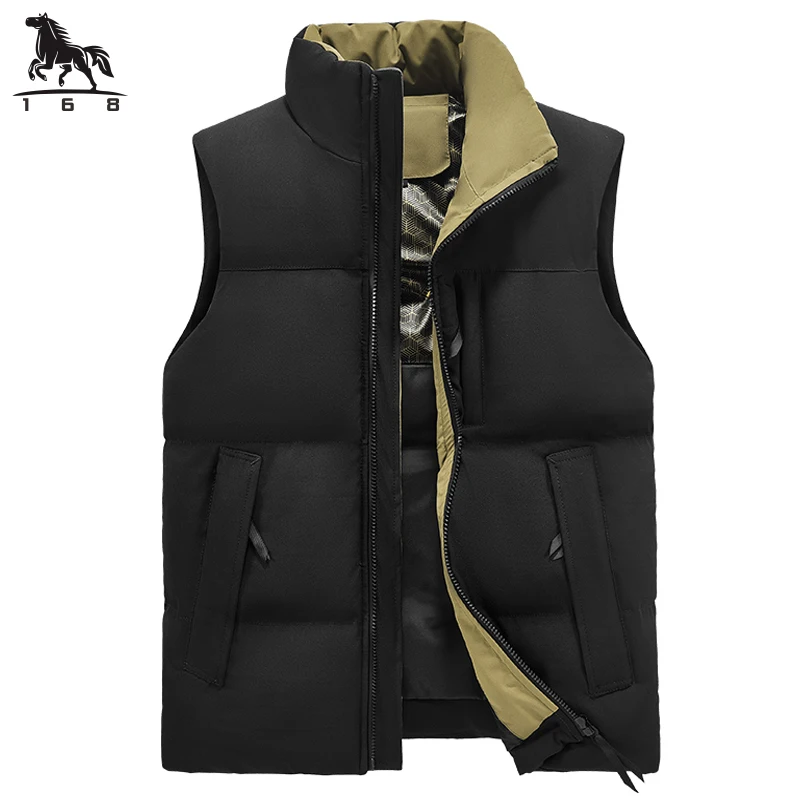 

mens waistcoat L-6XL 7XL 8XL Autumn winter New splice Men's Middle age Solid color business casual vest sunscreen warm vest