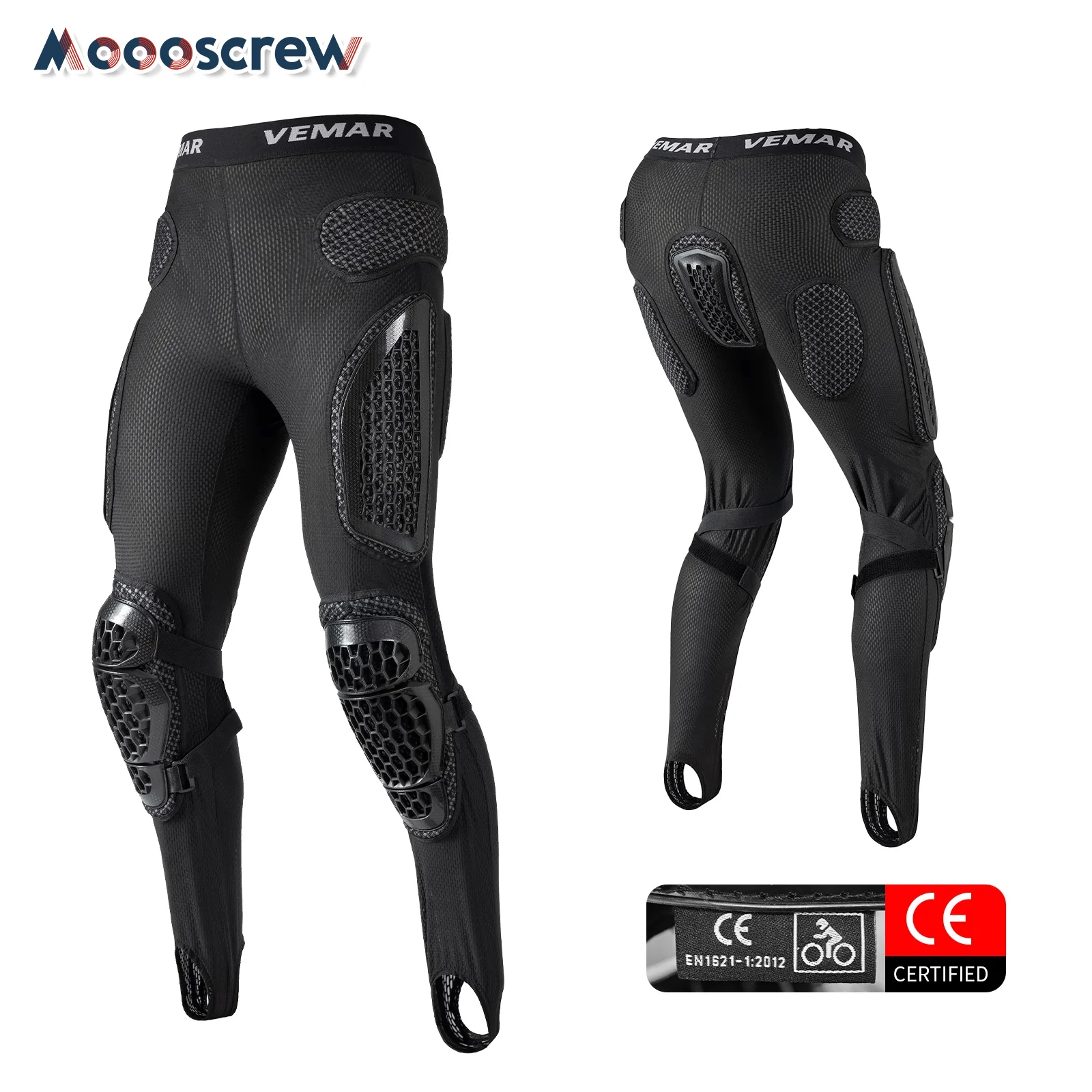Motorcycle Armor Pants Set, Impact Resistant Protective Trousers for Off-Road R…