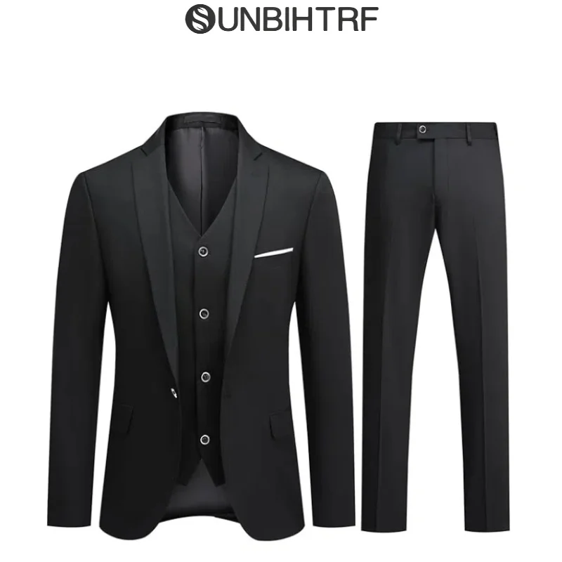 

Мужской костюм Slim Fit Эластичные костюмы из трех предметов, изготовленный из бирюзового цвета