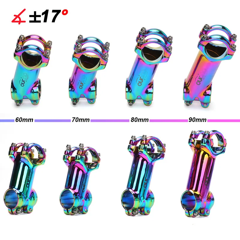 Ultralight Bike Stem Mountain bike Road bike Stem 31.8mm Handlebar stem 7/17 Degrees 60/70/80/90mm MTB Stem Bicycle accessories