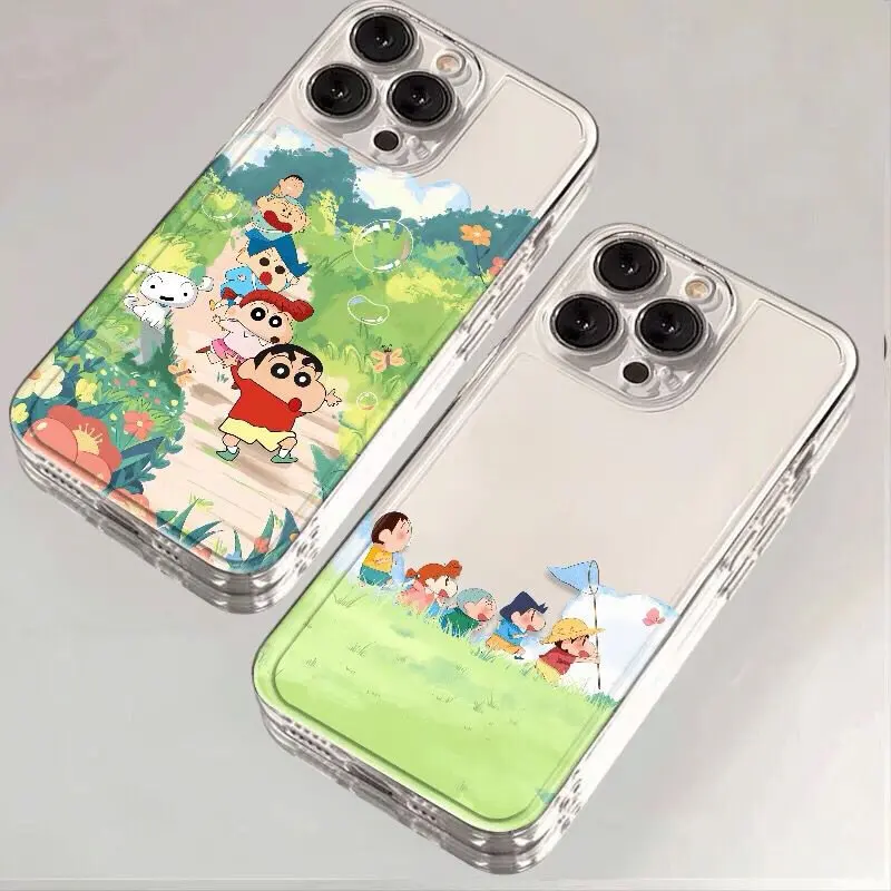 Phone Case For Samsung A02 A03S A04S A05 A20 A11 A12 A22 A24 A25 A34 A33 A42 A51 A50 A30 Cover Crayons Shin-chans Clear Soft