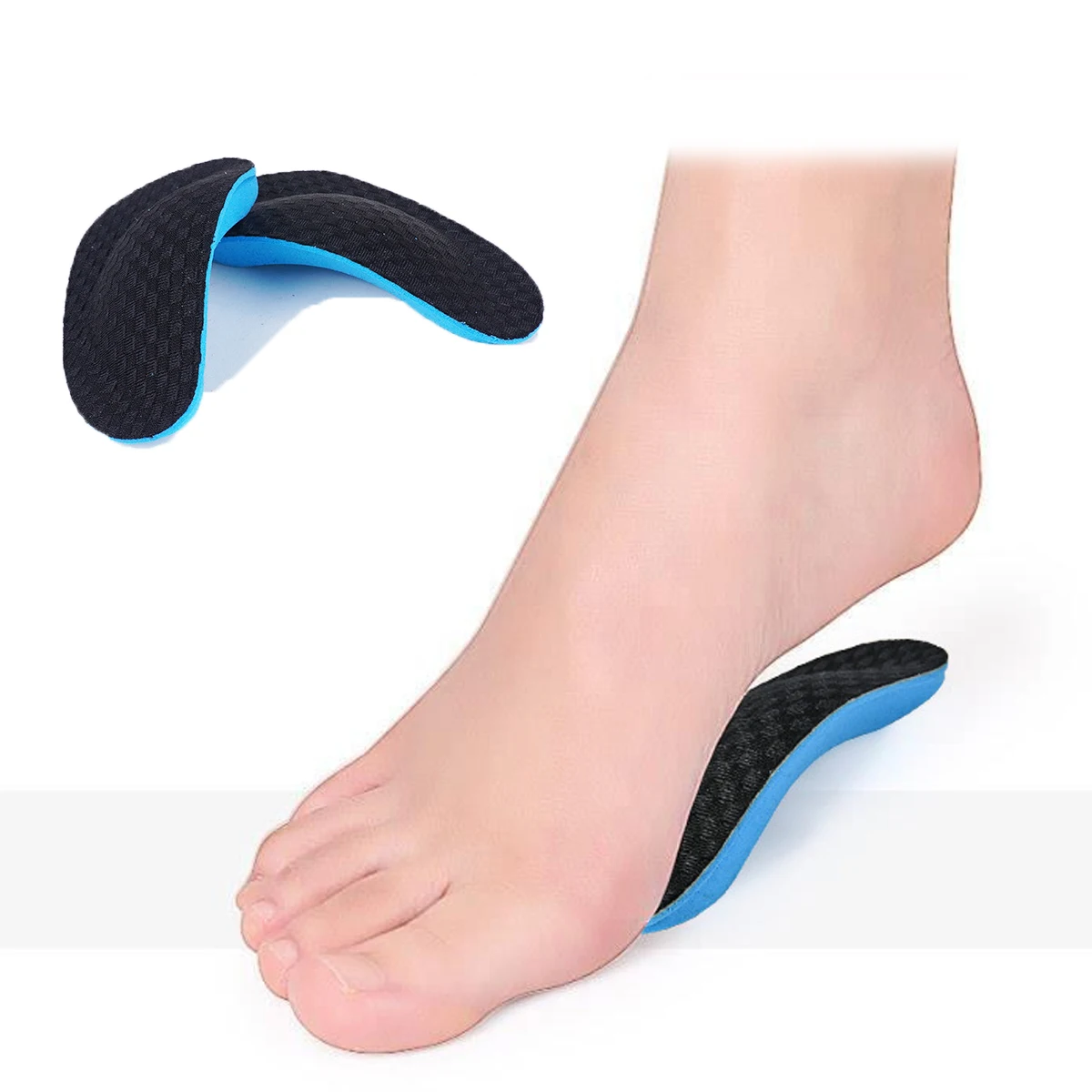 (2 Stück) orthopädische Einlegesohlen zur Unterstützung des Fußgewölbes | Unisex-Korrektur-Stützpolster für Plattfüße | Halborthopädische Einlegesohlen zur Unterstützung des Fußgewölbes – Detail 7