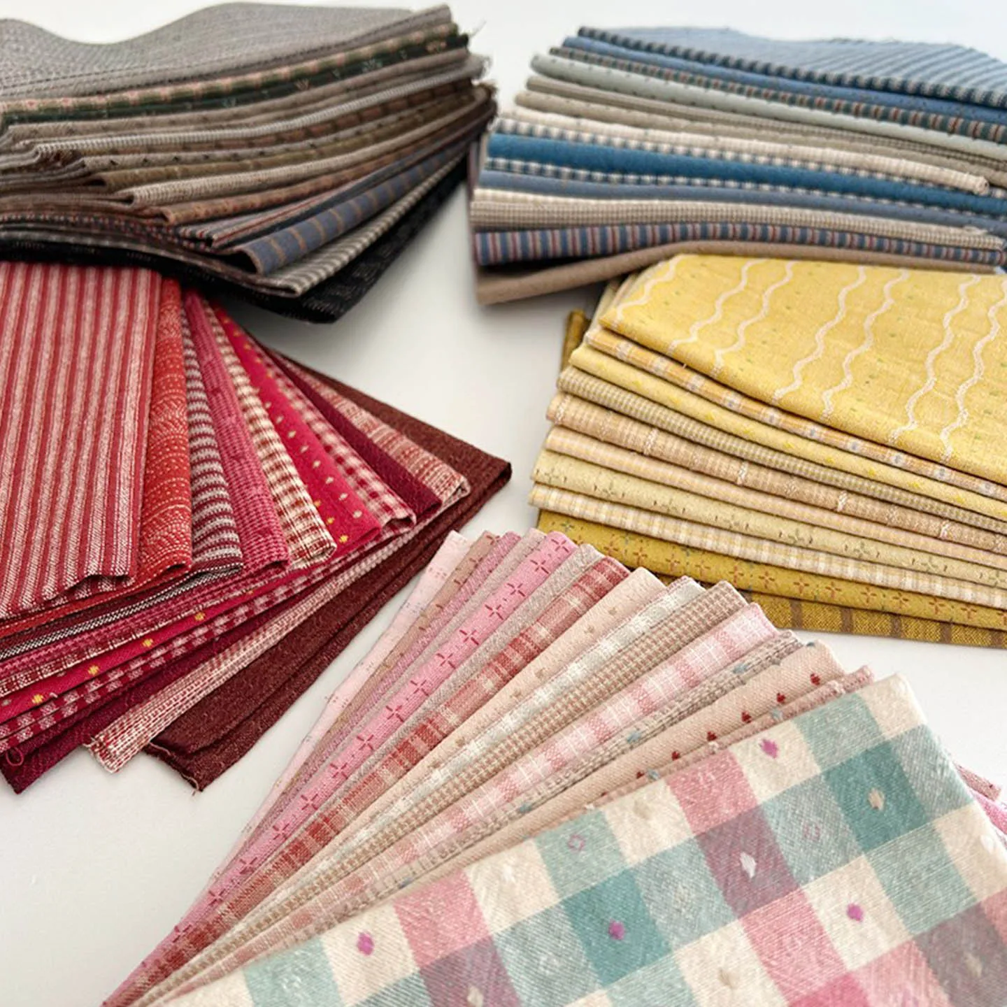 

10pcs 25*35cm Cotton Yarn Dyed Japanese Sewing Fabric Craft Doll Mat Clothes,Patchwork Quilting Sewing Material Accessories