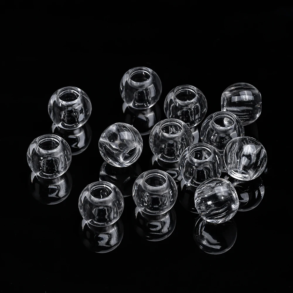 

20-100 шт. прозрачные бусины-разделители с большим отверстием, акриловые круглые свободные бусины для ожерелья, браслета, сережек, изготовление ювелирных изделий своими руками