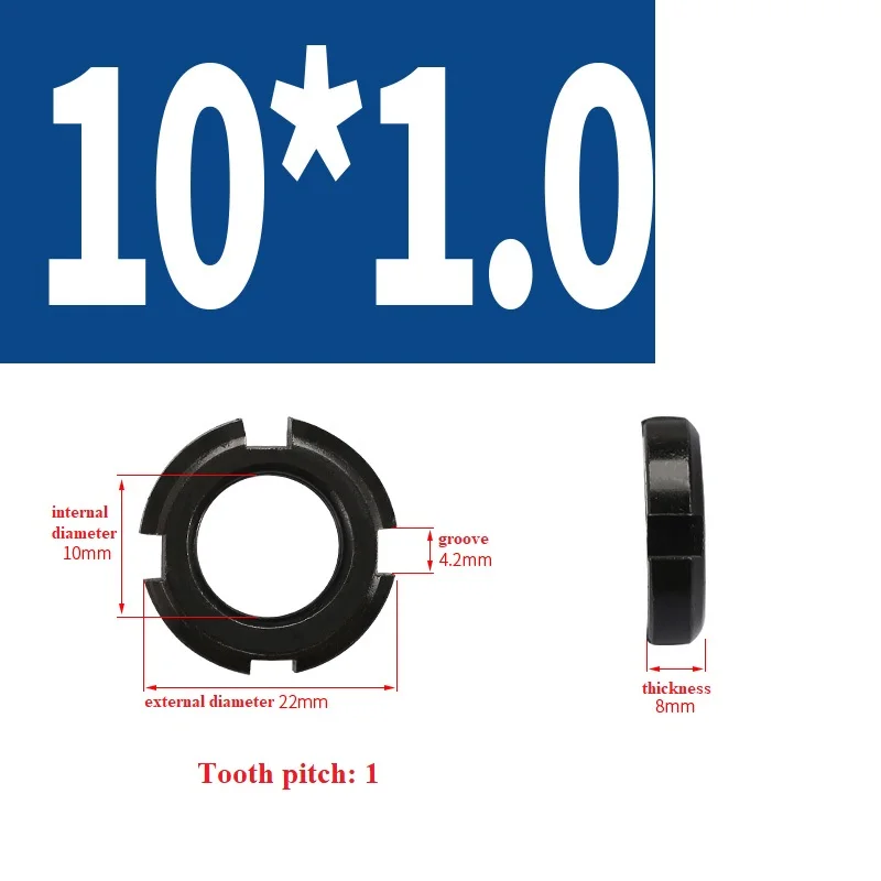 DIN981 M10 M12 M14 M16 M18 M20 M22 M24 M25 M27 M30 M33 M35 M36 M39 M40-M60 جولة الجوز مشقوق الجوز أربعة فتحة الجوز GB812