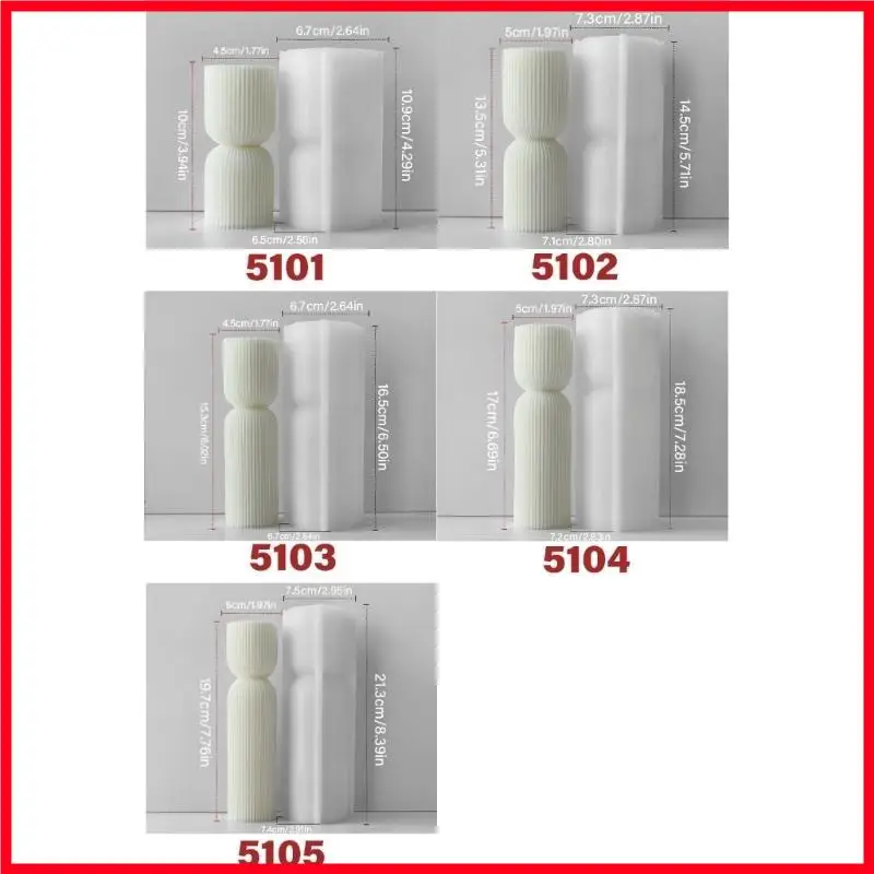 

F3MF Striped Pillar Mold Gypsum Ornament Mould Home Decoration Molds Handmade Jewelry for Aromatherapys Enthusiasts