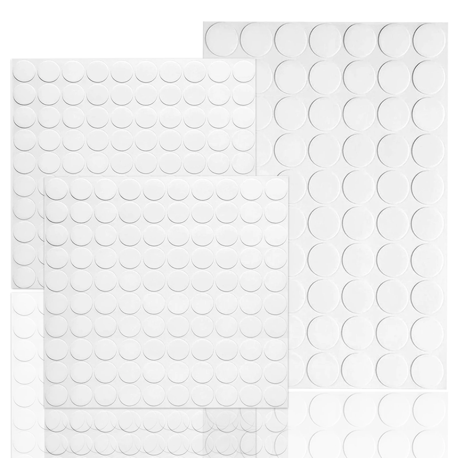 

3sheets/270pcs Wedding Transparent Putty Envelope Sealing Removable Dot Sticker Set Photo Wall Double Sided Party 10mm 20mm