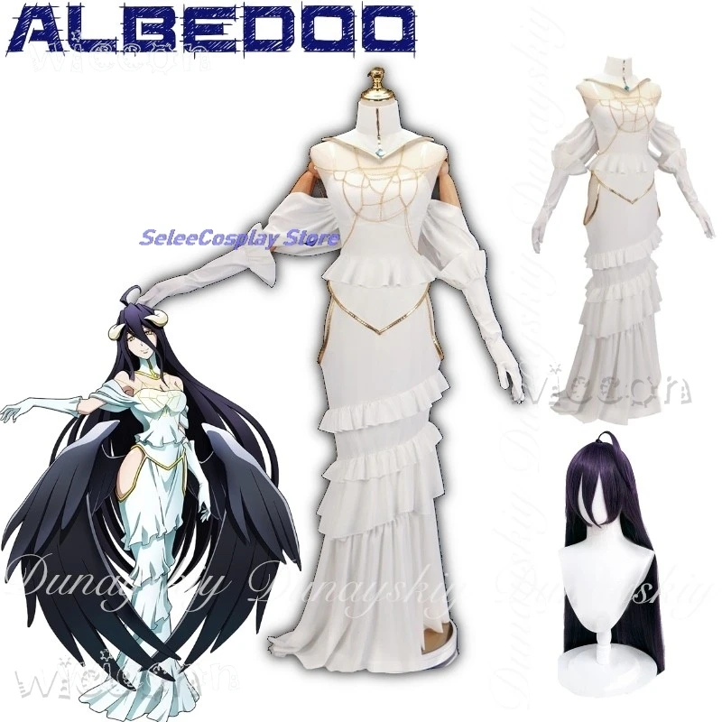 

Костюм на Хэллоуин The No Died King, аниме Albedoo, косплей, красота с длинным темным карнавальным нарядом для взрослых