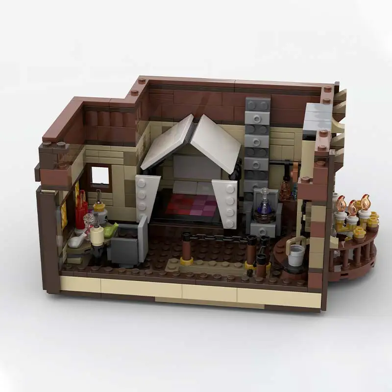 1858PCS MOC 연금술사의 집 모듈 형 아키텍처 기술 빌딩 블록 모델 DIY 벽돌 장난감 벽돌 선물 MOC- 164697