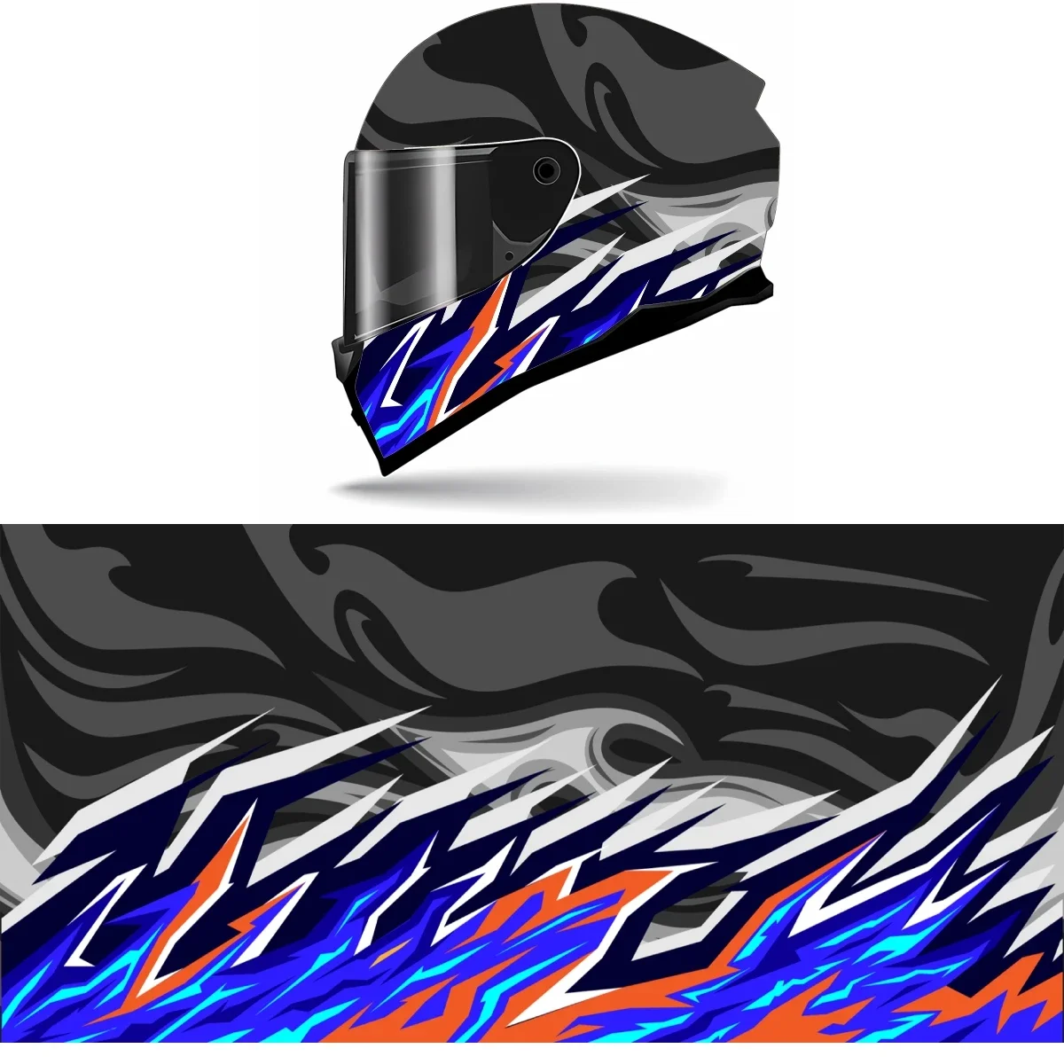

Flame Line Graphics Abstract Motorcycle Helmet Stickers Self Adhesive Racing Custom Helmet Decal Wrap Vinyl Decal Stickers