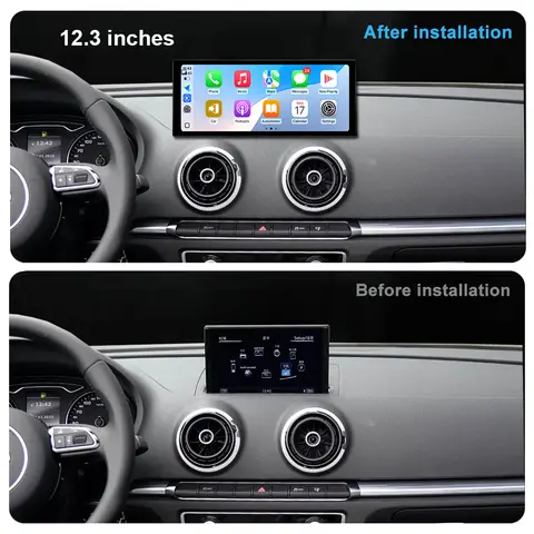 Android 14 Car Radio Video Multimedia Player 10.33 "/12.3"  for Audi A3 2013 - 2020 Wireless Carplay 4G WIFI DSP HD Touch Screen