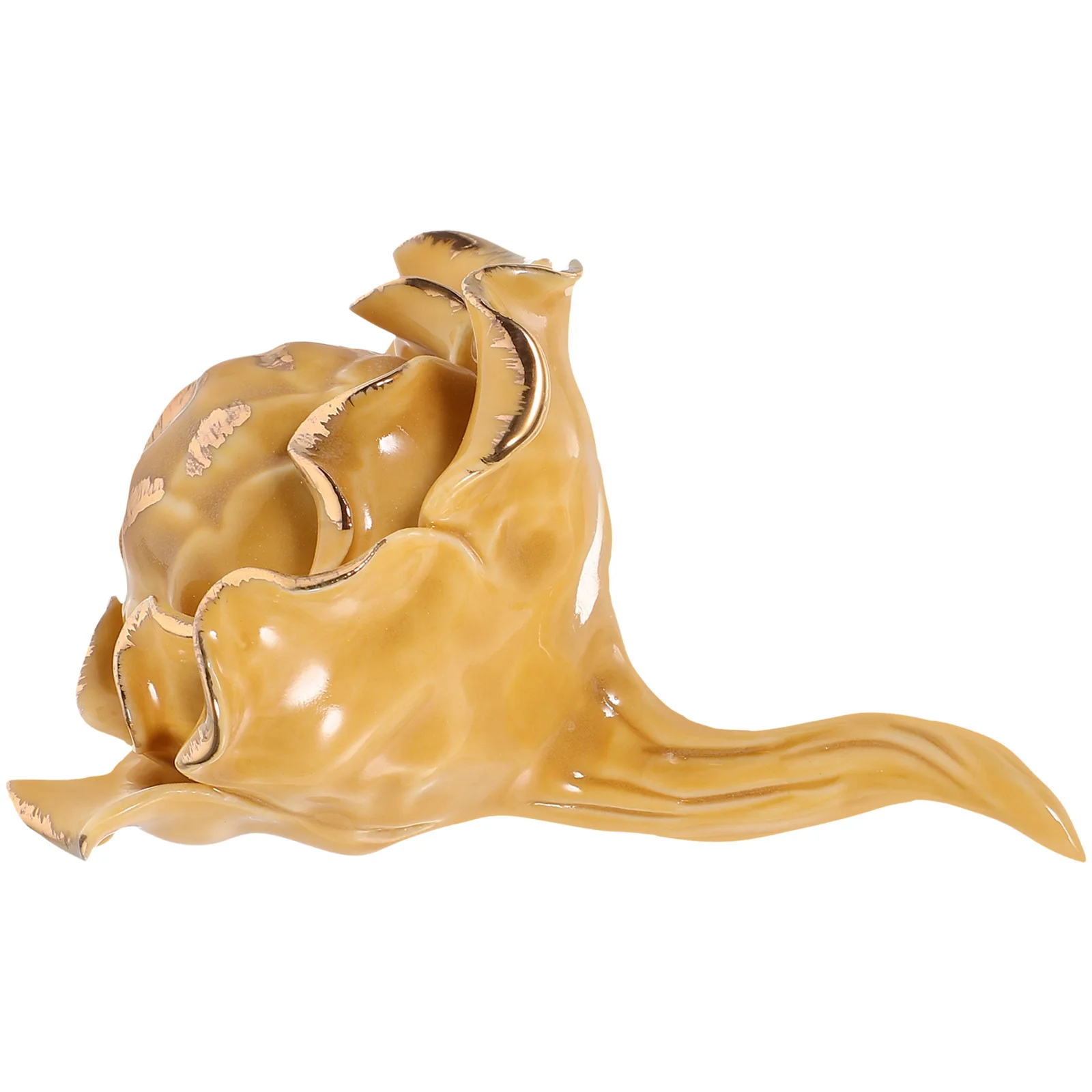 

Hand-crafted Ceramic Flower Table Statue Decor Decoration Yellow Crafts For Home