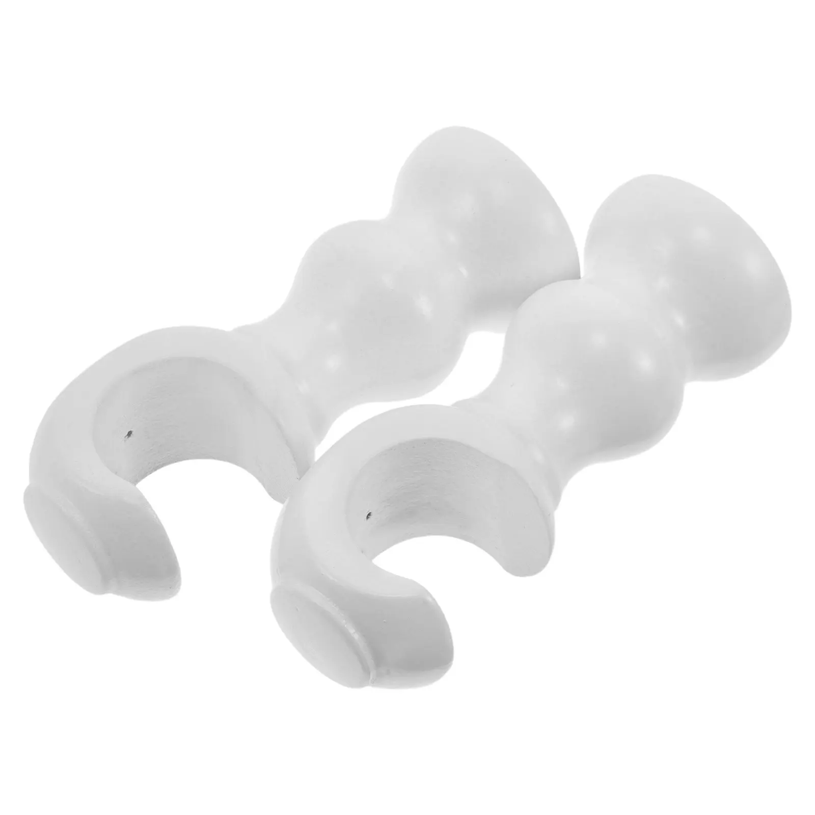 2Pcs Wood Curtain Rod Brackets Solid Wood Mounting Hardware Smooth Finish Strong Support for Curtains Bedroom Living Room