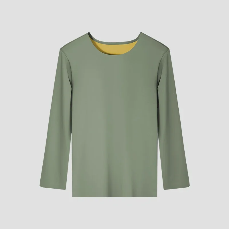 طقم ملابس داخلية حرارية للرجال بدون خياطة، رقبة دائرية، رفيع، قاعدة ضيقة مقاومة للبرد للخريف والشتاء، 120 زوجًا طويلًا من Johns وطويل pa