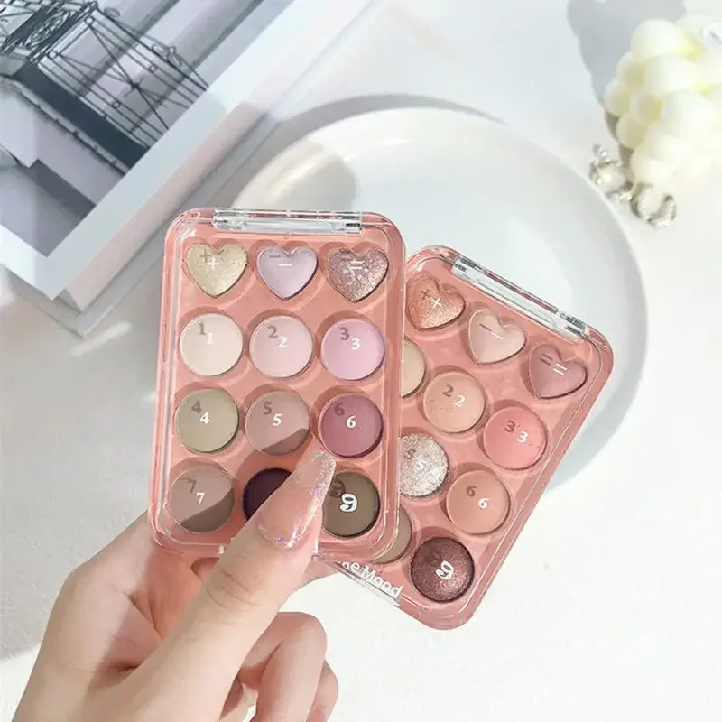 

Heallor Earthy Eyeshadow Palette Glitter Various Shades Professional Quality Makeup Waterproof Eyeshadow Palette Small