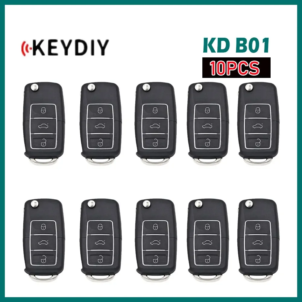 

10pcs KEYDIY B01 LUXURY Universal Remote Key for Toyota Style 3 Buttons KD Car Remote Key for KD900/KD MINI/KD-X2 Key Programmer