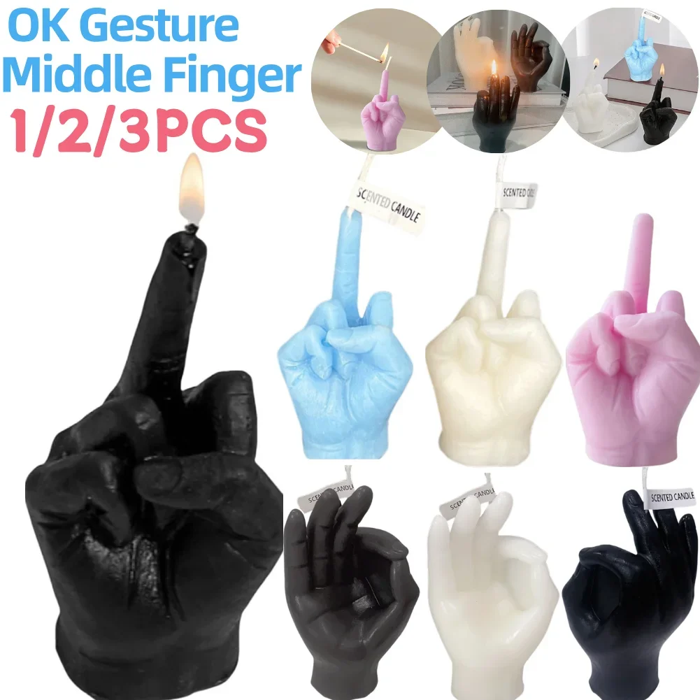 Mittelfinger-Duftkerze, kreative Kerze, Sojawachs, langlebige Kerze, mittelfingerförmiges Modell, Duftkerze für Zuhause