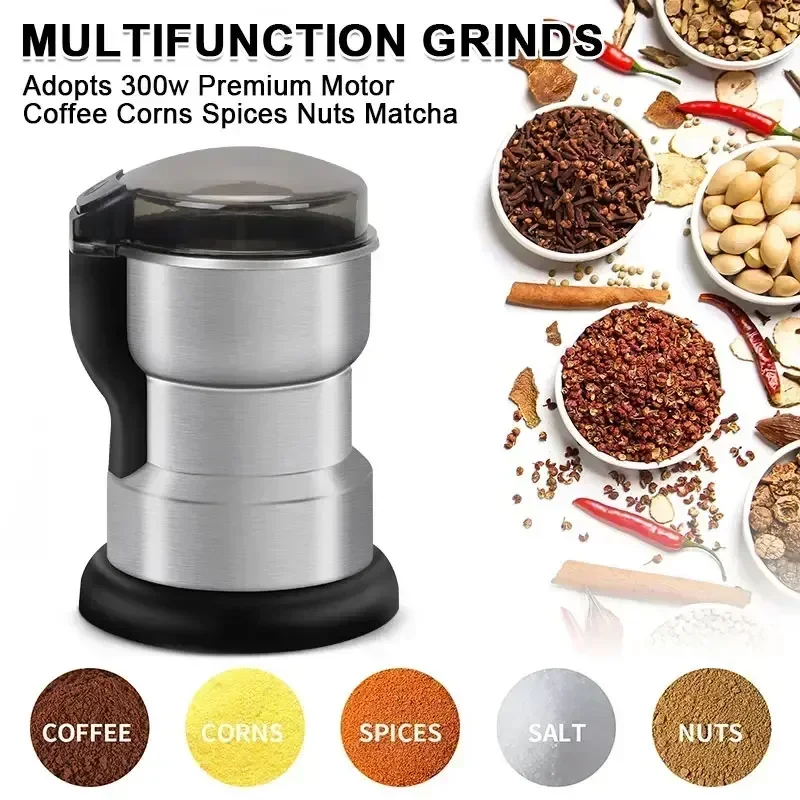 Molinillo de café eléctrico, cereales de cocina, nueces, legumbres, especias