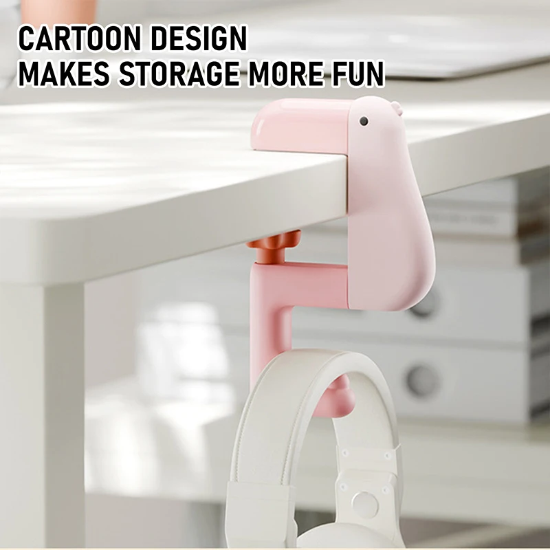 

Cute Adjustable Desktop Hook Portable Office Bag Hook Desk Side Hanging Convenient Small Hook Home Utility Student Office Supply