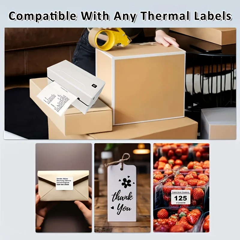 D100 transport label thermal printer, high-speed thermal 4x6in label printer, very suitable for small businesses. Or print paper