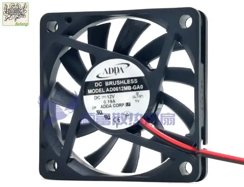 

Ltsf For ADDA AD0612MB-GA0 DC 12V 0.19A 60x60x10mm 2-Wire Server Cooling Fan