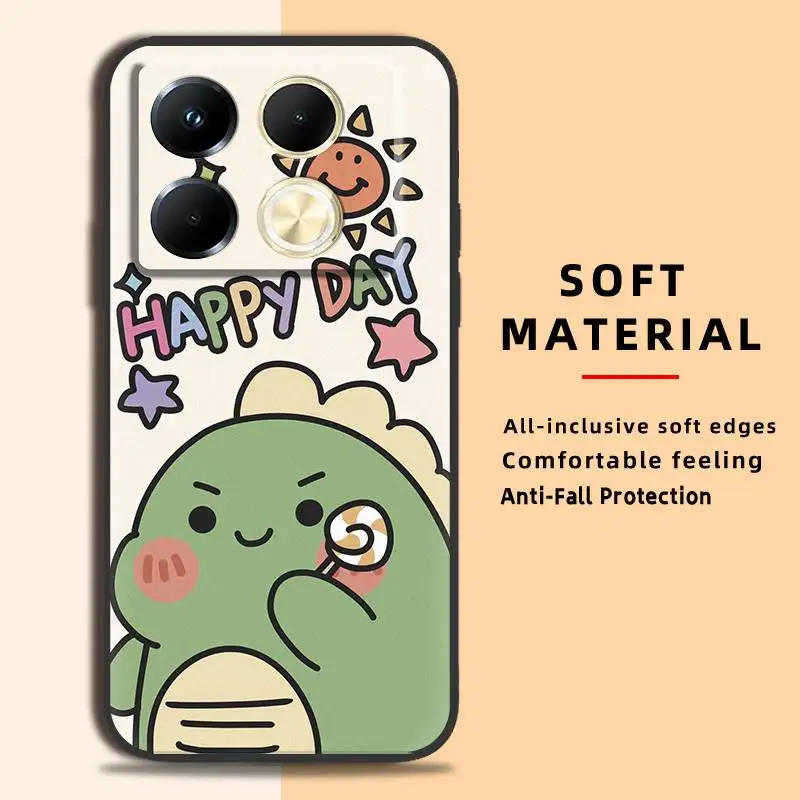 Dirt-resistant TPU Phone Case For infinix Note40 5G/X6852 Soft case Cartoon Silicone Fashion Design Anti-knock Cute