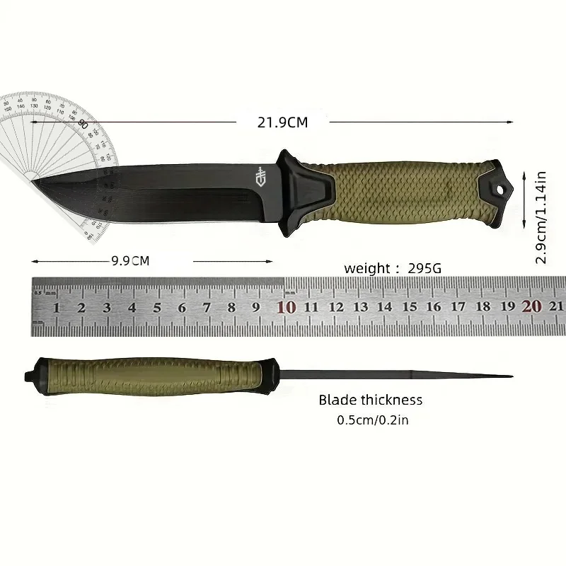 GB 1500 Military Outdoor Fixed Sharp Knife 12C27 Blade FRN Fiberglass Cover Handle Hunting Survival Knives Tactical Combat Tools