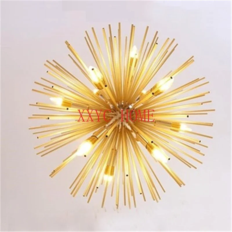 Modern LED Dandelion Chandeliers Lighting Artistic Living Room Dining Room Golden Hanging Lights Home Decor Lighting Fixtures