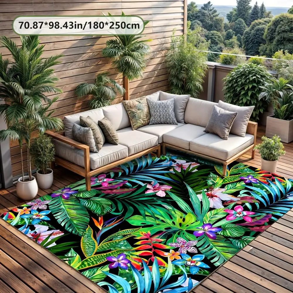 VIKAMA living room and bedroom carpet, kitchen ethnic style printed floor mat, easy to clean bathroom mat, home decoration