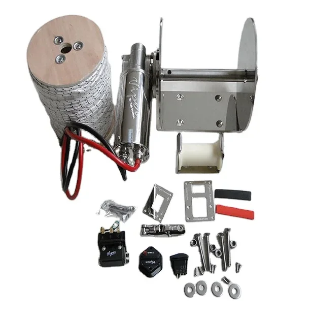 

Marine Equipment 1000W 316 Stainless Steel Drum Anchor Winch Marine Fishing Boat Yacht